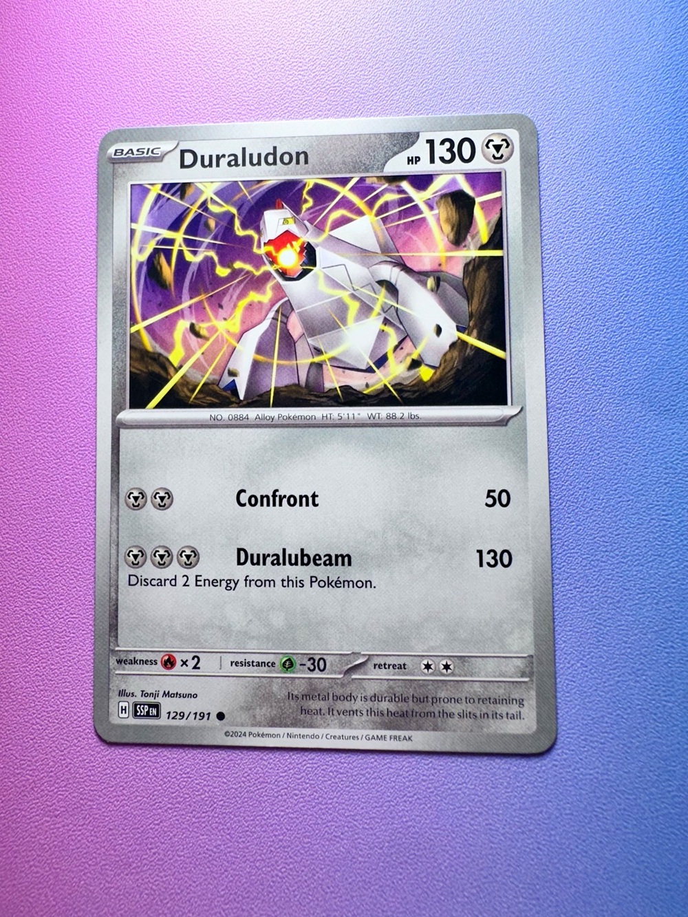 duraludon - 129/191 (common) — pokemon: surging sparks